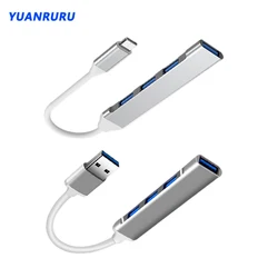 3.0 USB C HUB 4 Port Multi Splitter Adapter Type C 3.1 Hub Computer Accessories For Xiaomi Lenovo Macbook Pro 13 15 Air Pro PC