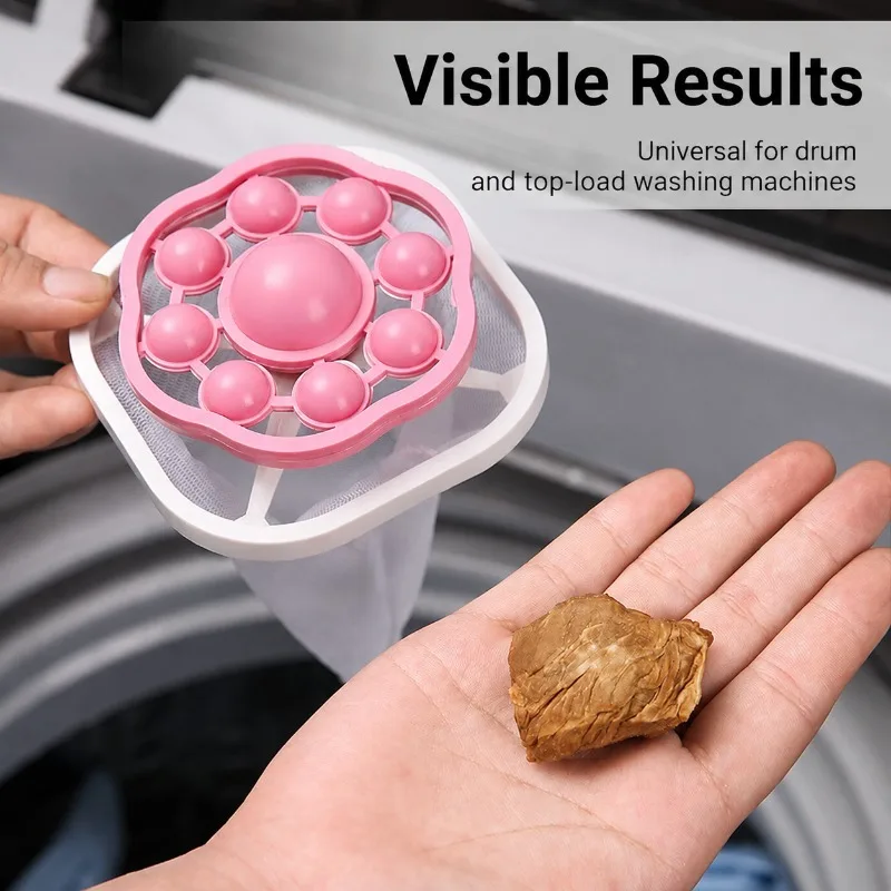Floating Washing‑Machine Lint Catcher Filter Bag Laundry Care Ball Capture Floating Residues Eliminate Dirt Debris Practical