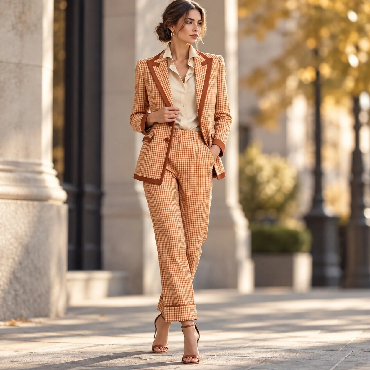 AliExpress Checked Trouser Suit