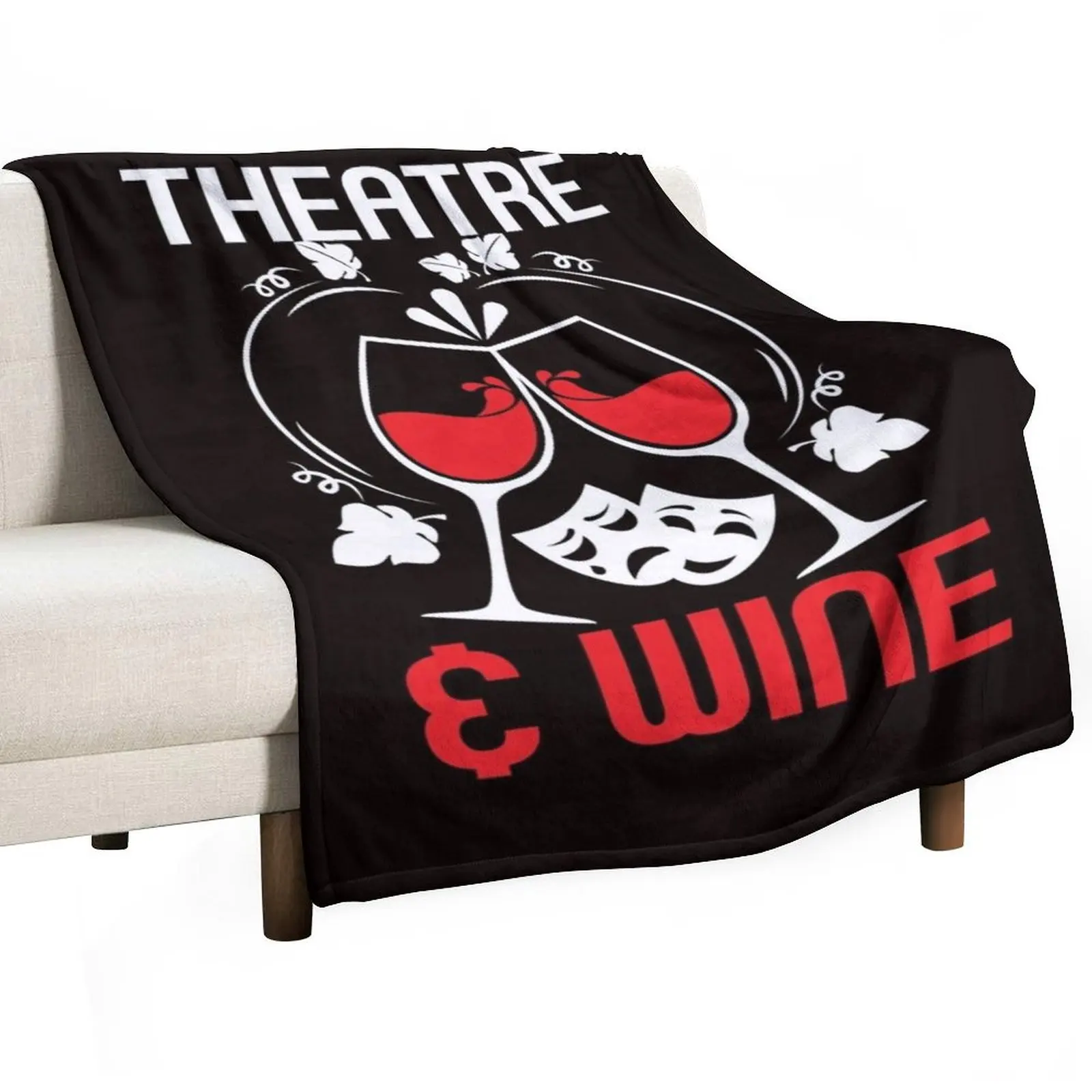 

Theatre Geek Fan Wine Lover Drama Acting Actor Actress Show Throw Blanket Blankets For Sofas Bed linens Plush Blankets