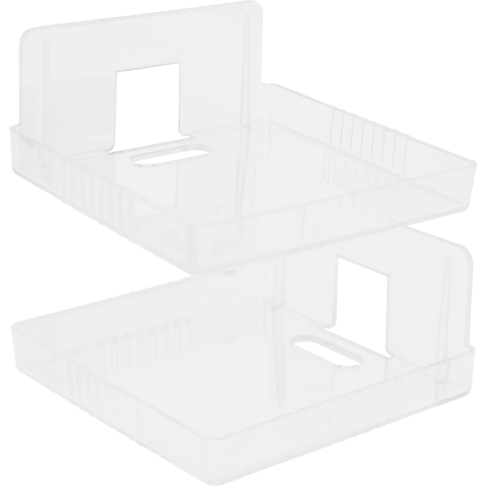 

2Pcs Small Wall Shelf for Security Camera Monitor Stand Mount No Screw Required Transparent Shelf for Office Garage Use