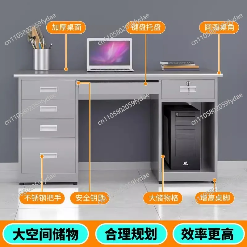 304 stainless steel desk office computer desk factory workshop console with drawer workbench checkout page