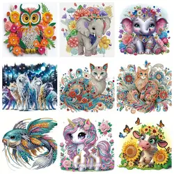 RUOPOTY Special Shape Diamond Art Painting Kits For Adults Round Full Drill Diamond Art Painting Kits Shape Crystal Rhinestones