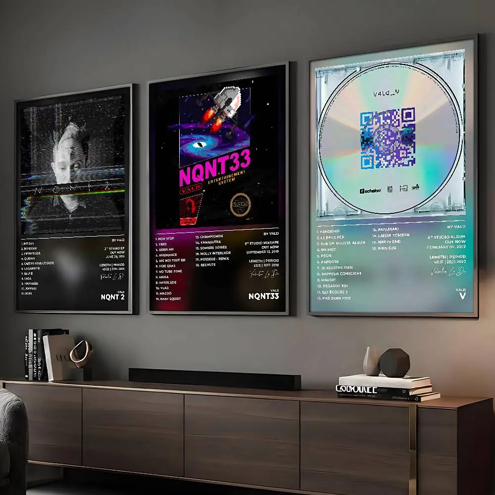 Rapper Vald Poster, klebriger Wandkunstdruck, wasserdicht, für Zuhause, Wohnzimmer, Schlafzimmer, Bar, ästhetisches Dekor