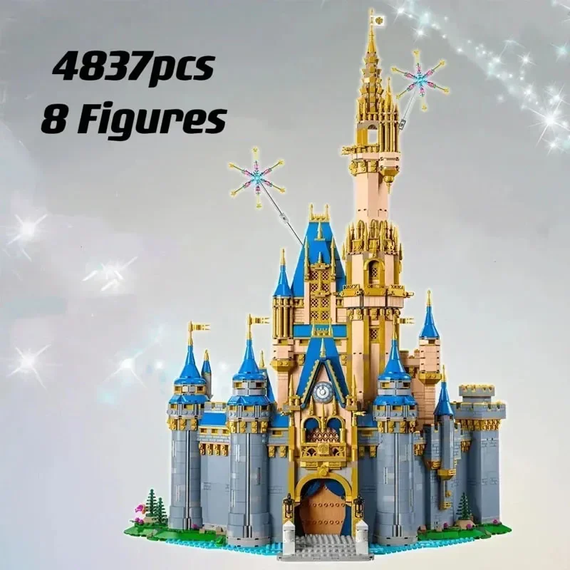 4837 pcs The Princess Castle 100th Anniversary City Street View Royal Clamshell Model Building Blocks Bricks Kids Toys 43225