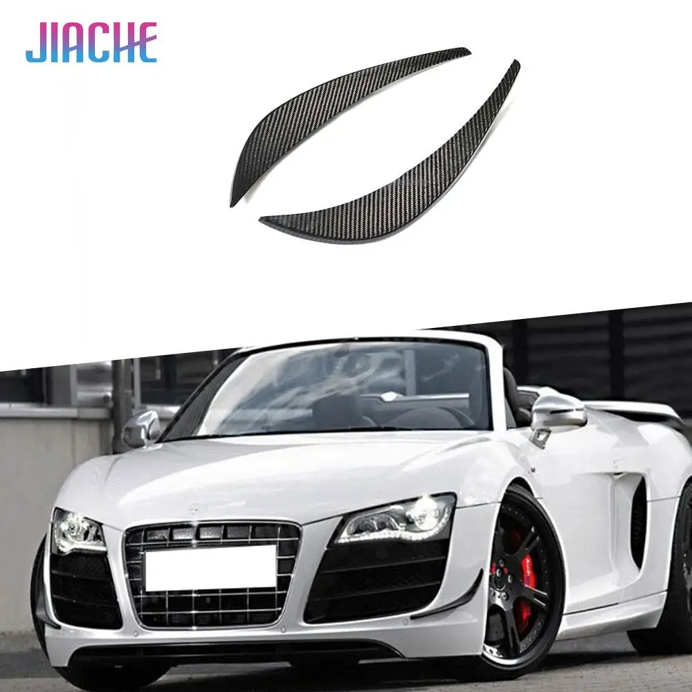 

For Audi R8 2008-2015 Carbon Fiber Car Bumper Side Canards Splitters Spoiler Bumper Trim Fins Cover Aprons Flaps Car Styling