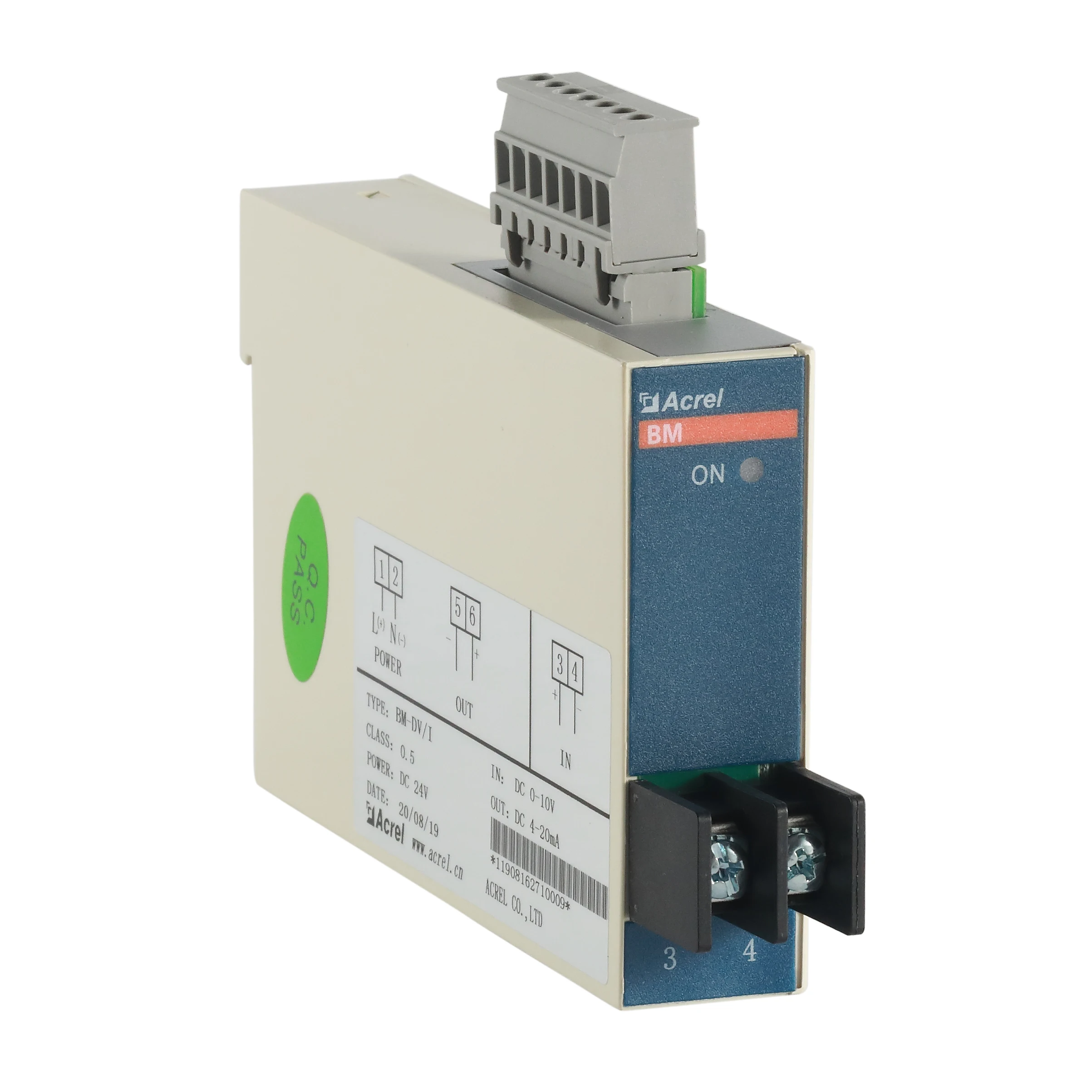 BM-DI/I DC4-20mA output signal isolator Analog Signal Isolator din rail installation ampere sensor current transmitter