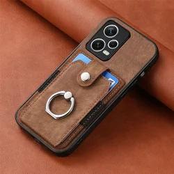 Magnet Leather Case For Xiaomi Redmi Note 13 14 15 Pro Plus 5G 4G 13C 14C Card Slot Wallet Kickstand Shockproof Shell Case Cover