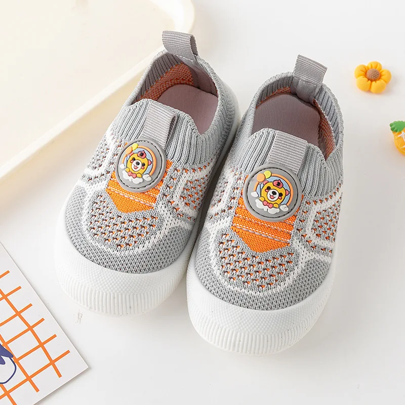 Summer Children Cute Cartoon Pattern Simple Fashion Baby Mesh Breathable Soft Soles Comfortable Non-slip Toddler Shoes