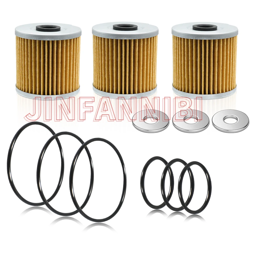 

3pcs Oil Filters Kit Set for Kawasaki Bayou 220 KLF220 1988-2002 #16099-004