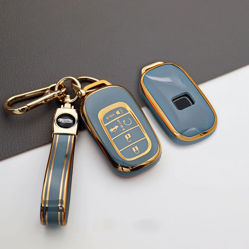 5 Buttons TPU Remote Key Case Fob Protection Cover For Honda 2021 2022 Accord Civic Pilot Freed CRV Protector Auto Accessories