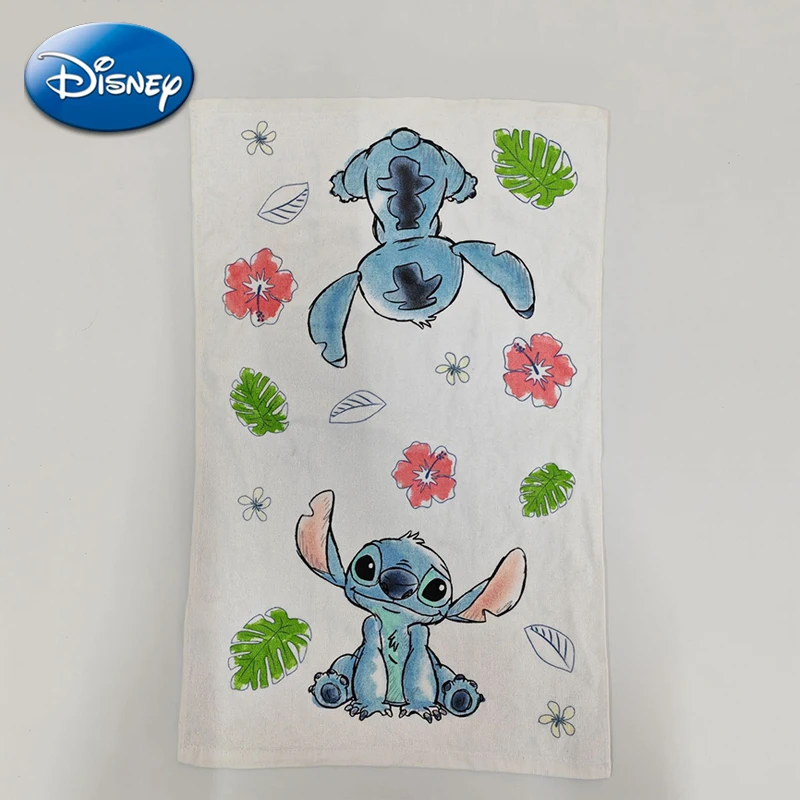 Disney Stitch Cute Cotton Hand Towel Cartoon Figure Face Pillow Coffee Milk Towels Kitchen Decoration Printed Pattern Large Size