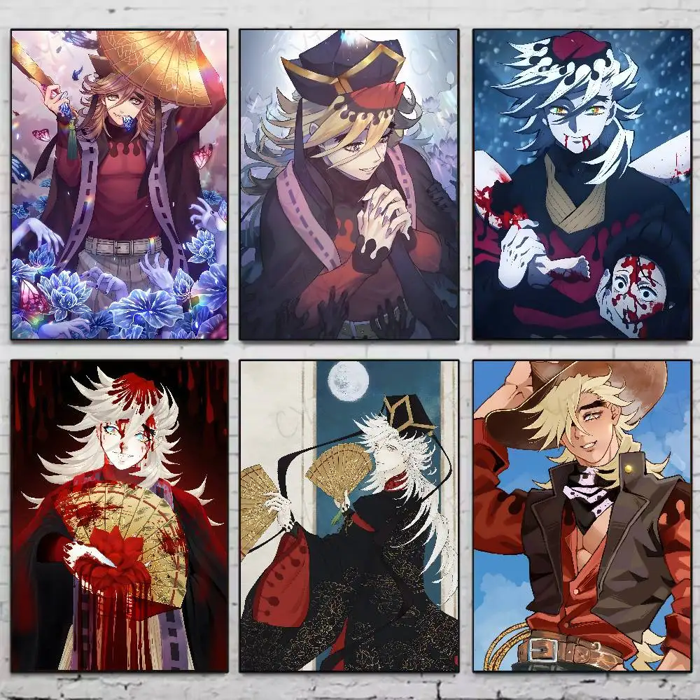 

Japanese Anime Doma D-Demon Slayer Poster High Quality Dorm Living Room Aesthetic Wall Decoration Painting Stickers Gift