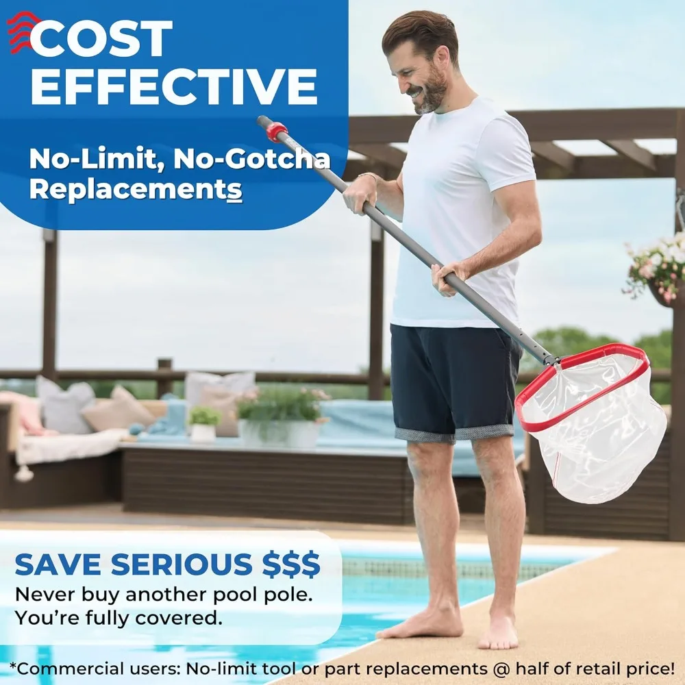 توصيل مجاني - عمود حمام سباحة تلسكوبي عالي التحمل بطول 16 قدم من ProTuff - بديل غير مشروط مدى الحياة - فوري وموثوق