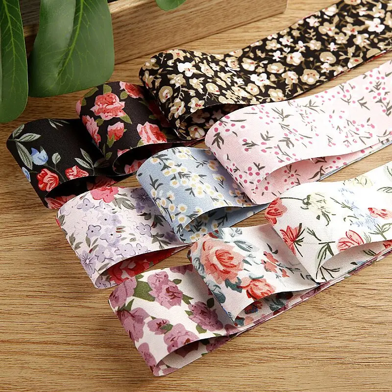 

10 Yards 40MM Double-sided Flower Ribbon DIY Handmade Material Headwear For Hair Bows Clothing Shoes Hats Accessories Home Belt