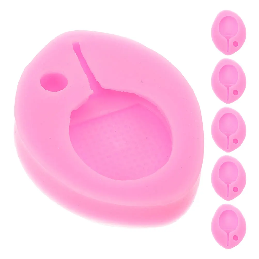 

6pcs Mini Silicone Molds Table Tennis Racket And Ball For Fondant Cake Decorating Non-Stick Baking Molds For Chocolate Candy