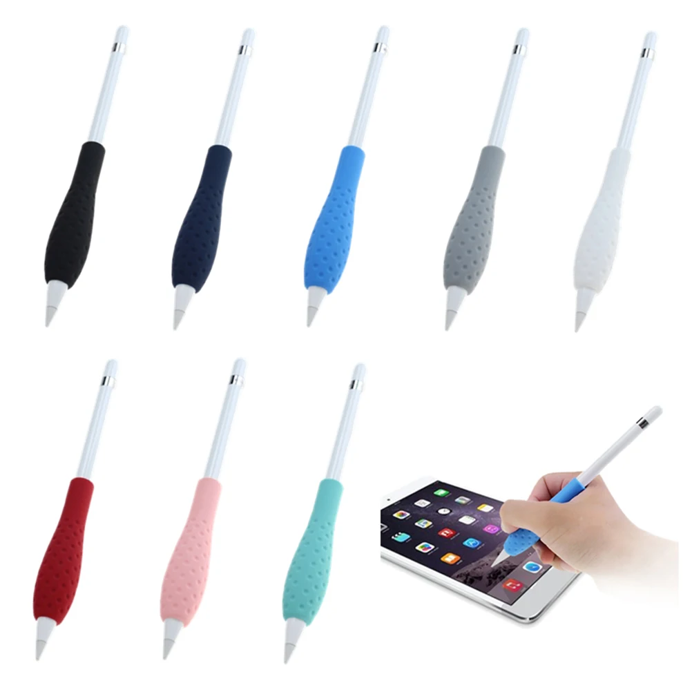 

Silicone Stylus Grip Protective Cover Ergonomic Anti Slip Lightweight Green Touchscreen Pen Case For Pencil Accessories