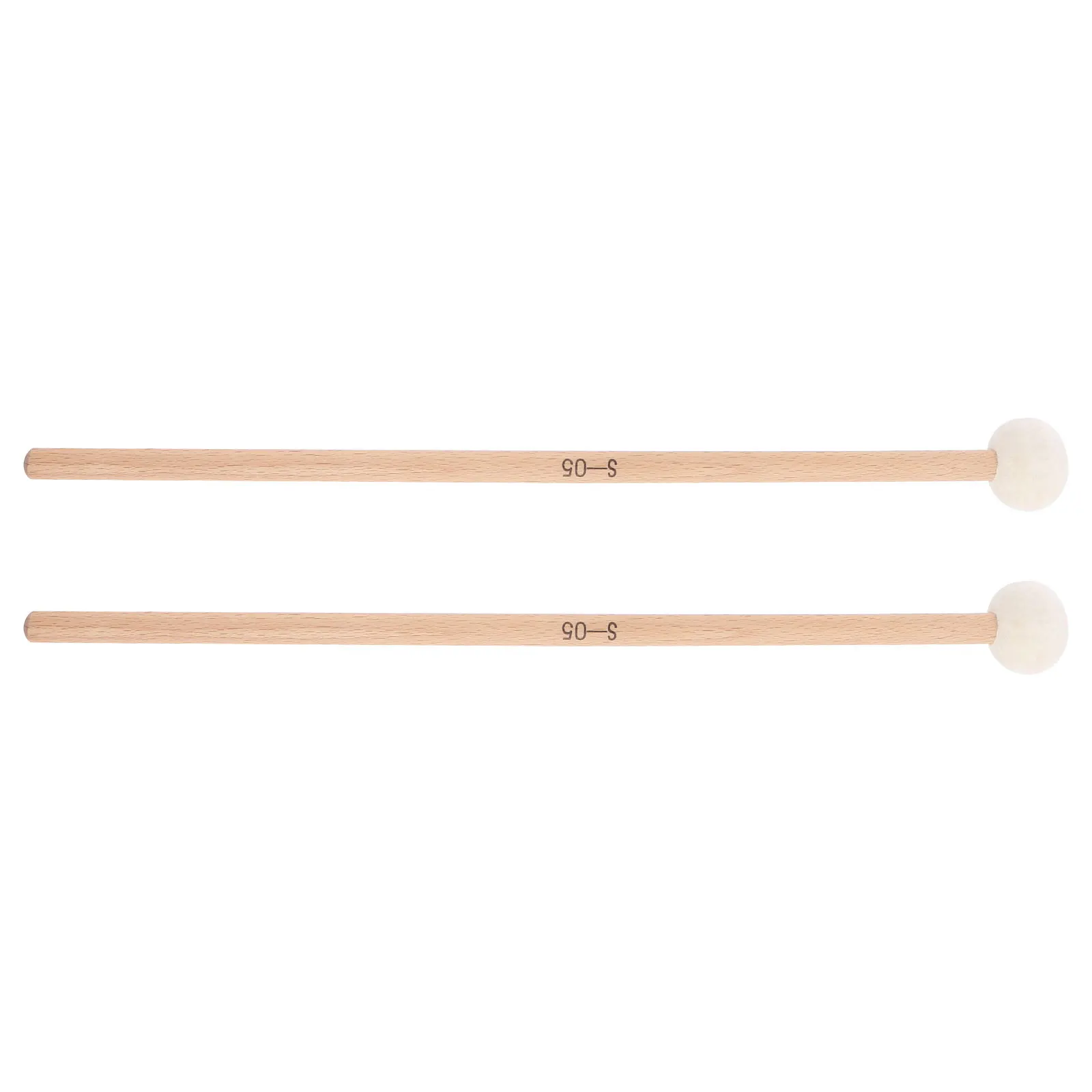 

2Pcs Timpani Mallets Professional Felt Head Drum Sticks for Percussion Instrument Accessories Multi-Purpose Wood Handle Impact