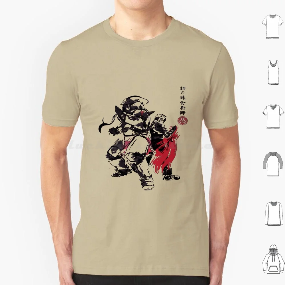 Brotherhood Sumi E T Shirt 6Xl Cotton Cool Tee Homunculus Fullmetal Alchemist Anime Manga Full Metal Brotherhood Edward Elric