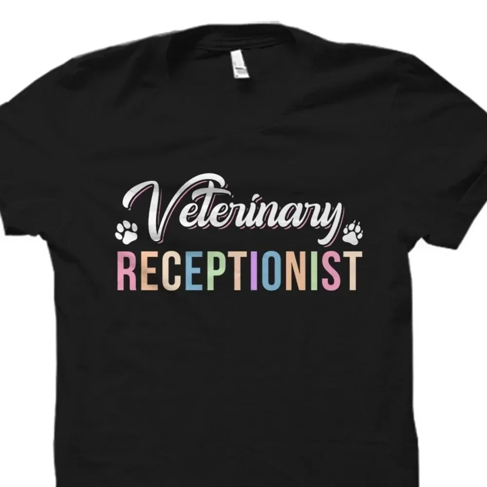 Veterinary T Shirt Receptionist Vet Animal Care