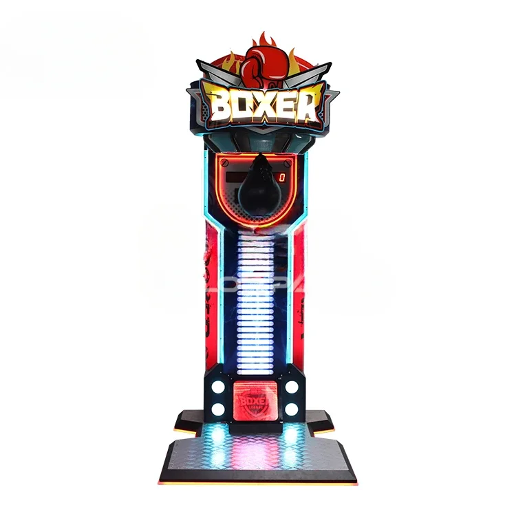 new customized logo good quality box arcade machine amusement park coin operated  boxing machine music boxing gloves boxing