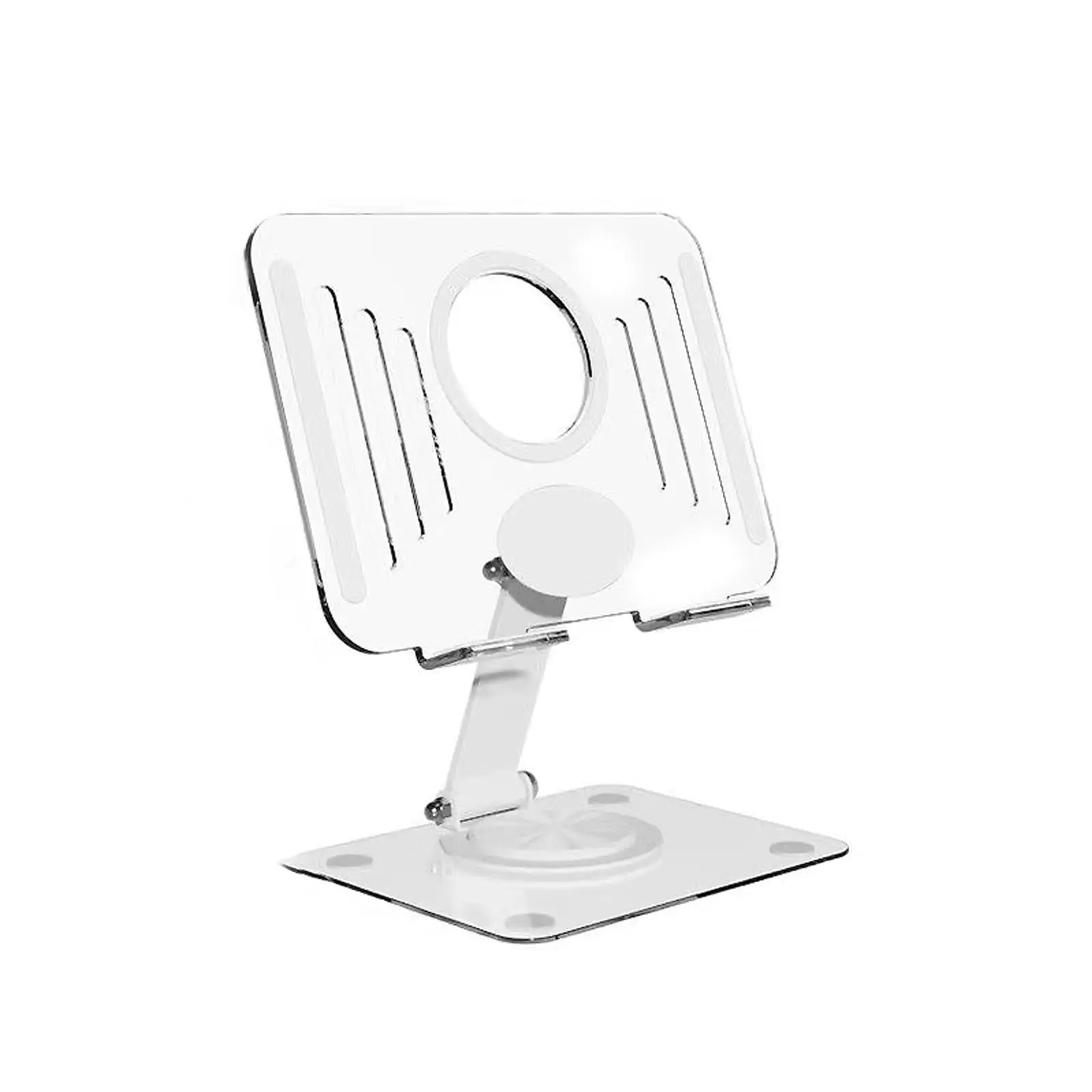 Tablet Stand 360 Adjustable Acrylic Holder for iPad iPhone Switch 4.7-12.9 Inch Desk Stand Monitor Holder Organizer