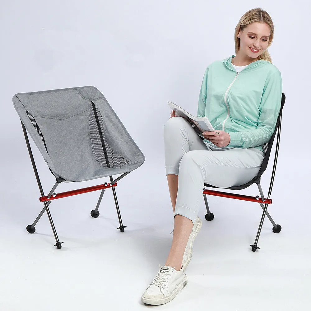 Portable Folding Camping Chair Full-Aluminum Frame Compact with Carry Bag Outdoor Hiking Fishing Backpacking image 5