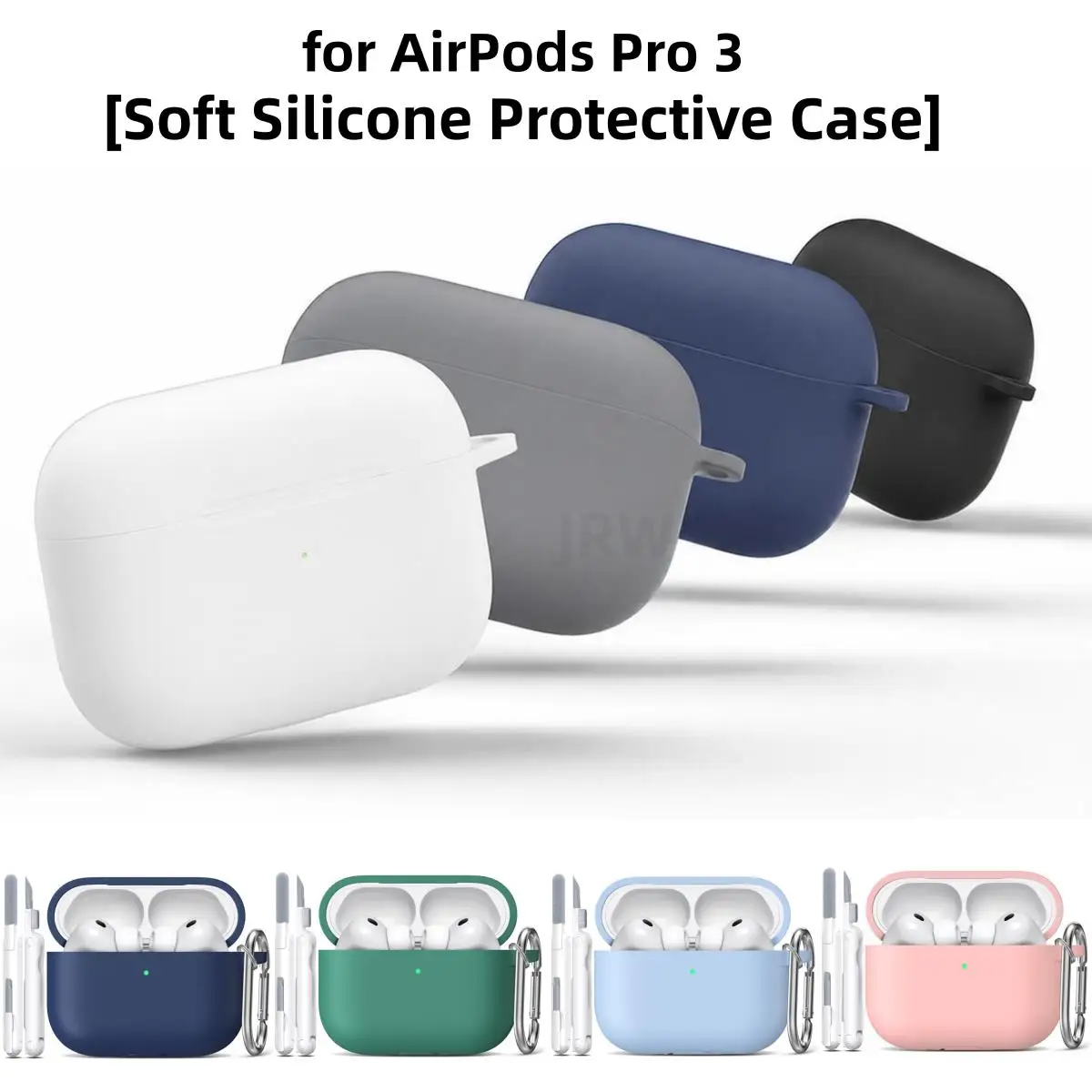 New 2026 for AirPods Pro 3 Earphone Case Accessories Silicone Protective Cover for AirPods Pro 3rd Generation Case with Keychain