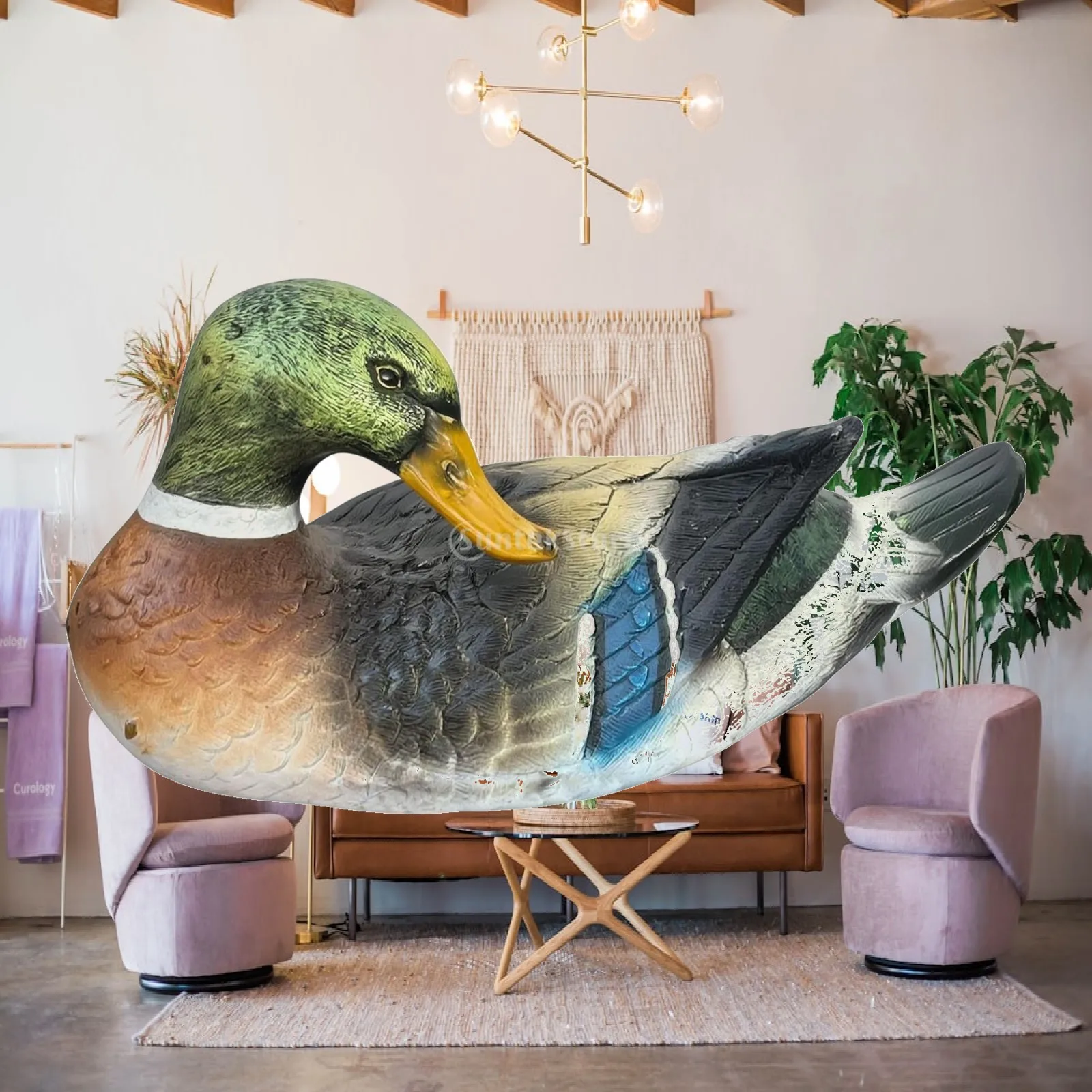 Resin Duck Figurine Outdoor Pond Sculpture Floating Water Decor Garden Aquarium Animal Ornament