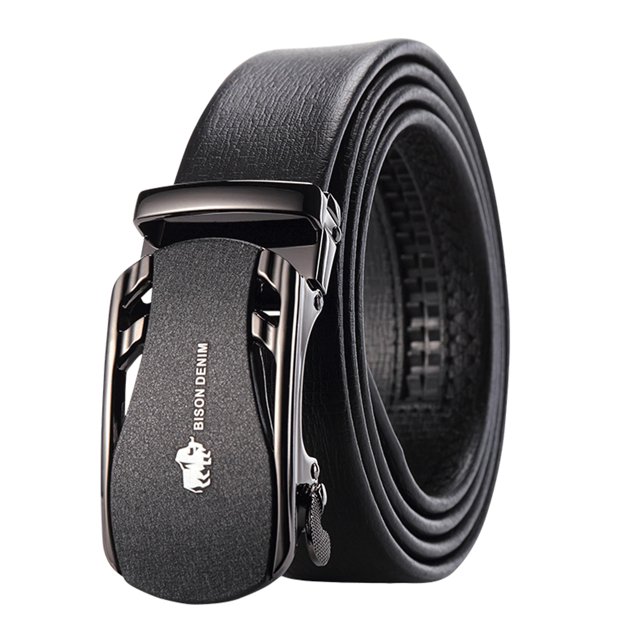 Ceinture automatique en cuir véritable pour hommes, sangle d'affaires décontractée, marque de luxe, environnement de haute qualité, mode, 2024