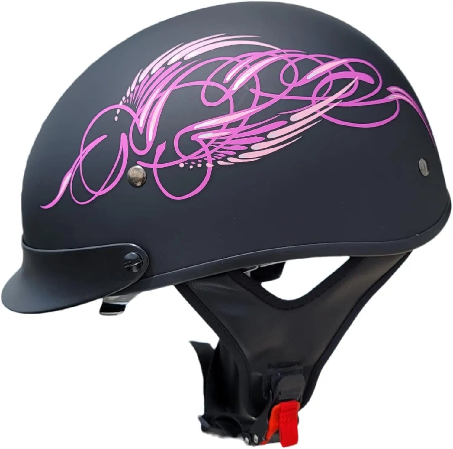 

Motorcycle Warrior II Half Helmet with Special Size Adjuster Sun Visor Quick Release Buckle DOT Approved Suits Men Women