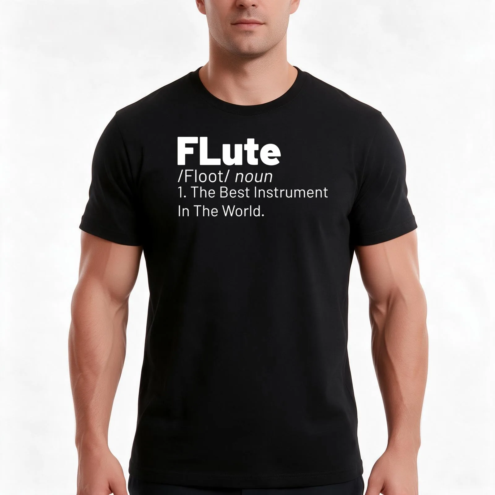 FLUTE THE BEST INSTRUMENT IN THE WORLD T-Shirt Summer Casual Cotton Tee Oversized Streetwear Tops Vintage Graphic Print