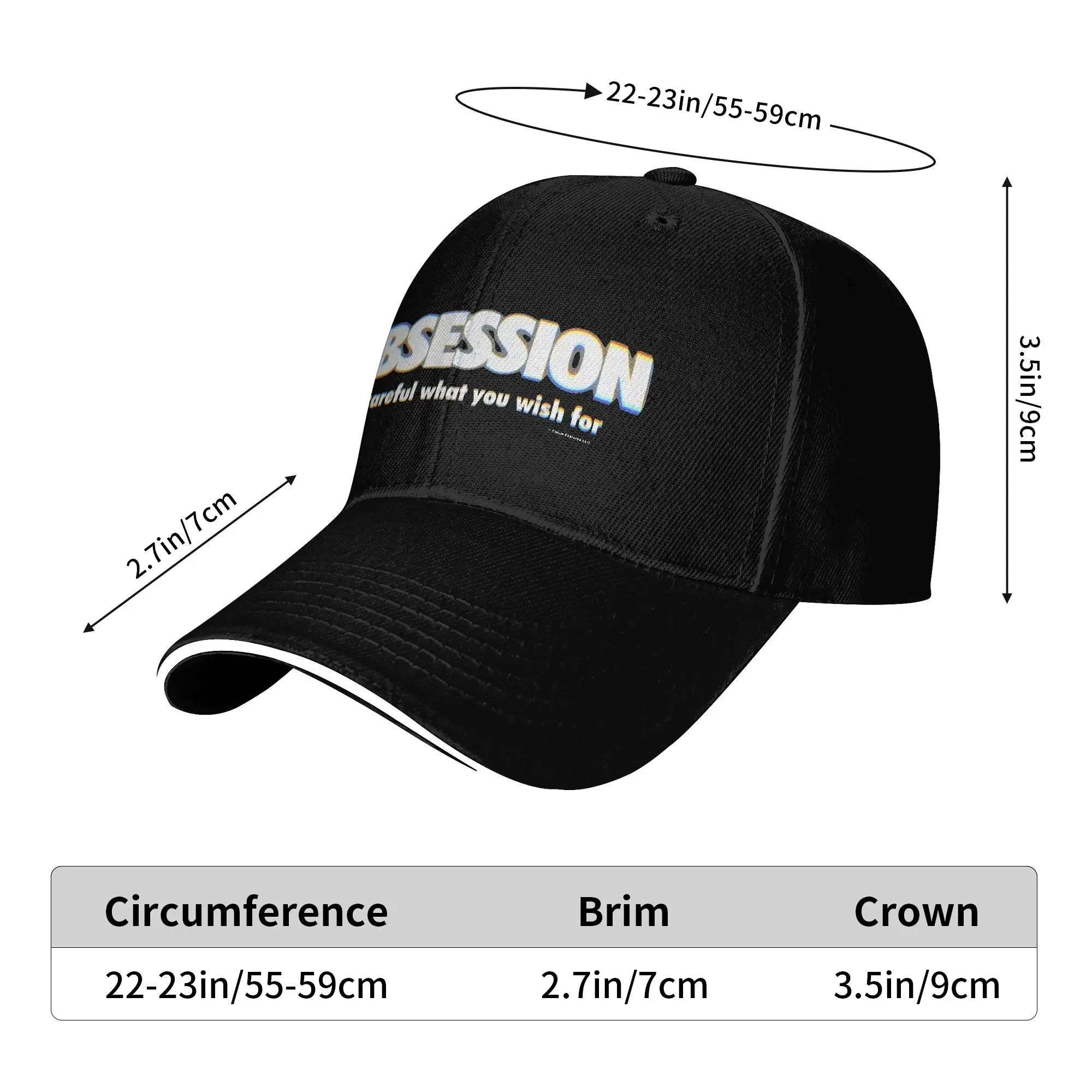 New Summer Obsession Be Careful What You Wish Baseball Cap  Hiking Fishing y2k Cute Hip Hop Hats Unisex Design Sun Baseball Caps