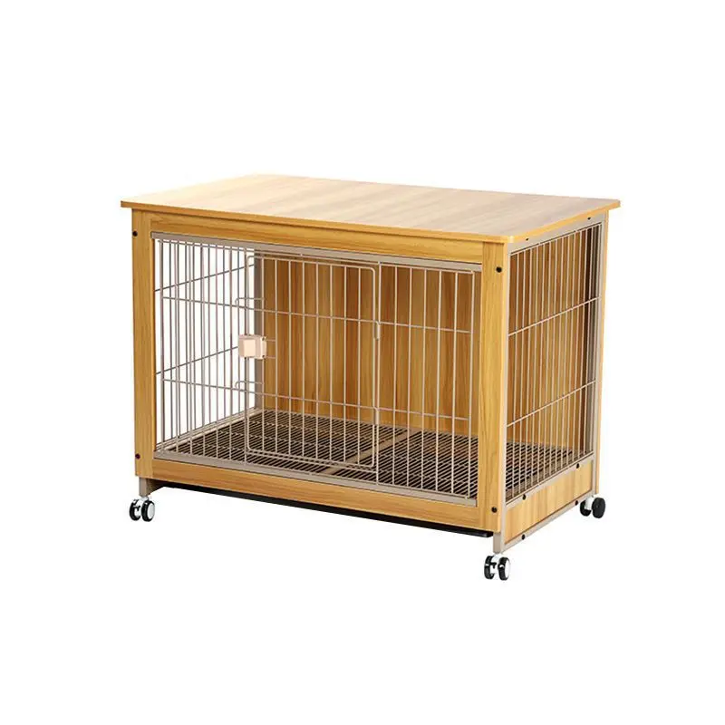 Wooden Pet Dog Cat Cage,Eco-Friendly ,Luxury Furniture,64*50*60CM,Dog Crate with Pulleys,high-end and Atmospheric