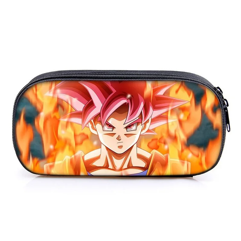 Dragon Ball Peripheral Pencil Case Stationery Box Male and Female Students Cartoon Pencil Case Large Capacity Canvas Storage Bag