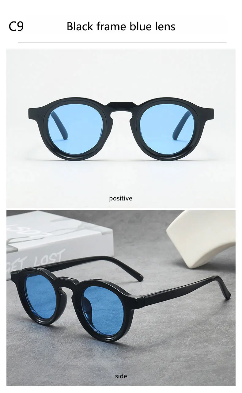 2025 Retro-Sonnenbrille mit dickem Rahmen, ovale Sonnenbrille für Herren, amerikanischer Stil, graue Brillen, Retro-Leopardenmuster-Brille, UV400-Rezept – Detail 18