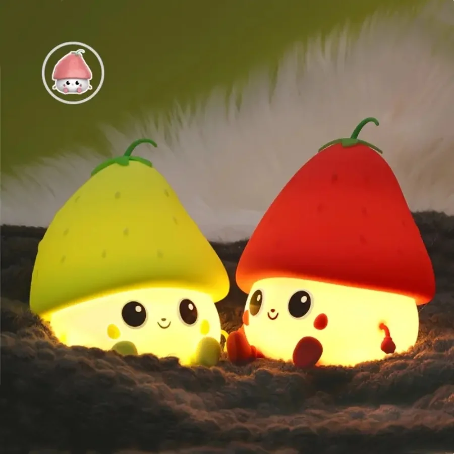 New Creative Strawberry Night Light USB Charging Touch Bedside LED Mini LED Light,best gifts lamp