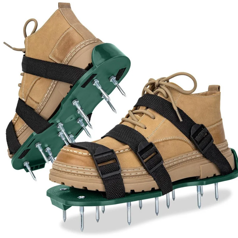 

Lawn Aerator Shoes Manual Lawn Aerator with Spike Adjustable Spiked Aerating Sandals Reusable Plastic Loosening garden tools