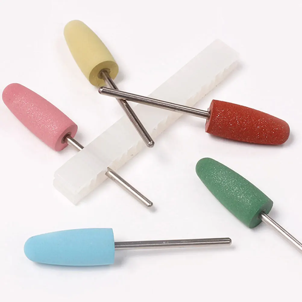 5개입 다기능 네일 비트 안전하고 견고한 폴리싱 드릴 비트 네일 젤 아크릴 재료 매니큐어 용품