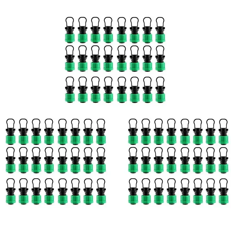 

B62B-72Pcs Drip Irrigation Tubing End Cap Plug 1/2 Inch Universal End Cap Fitting, For With 16Mm Drip Tape Tubing Sprinkler