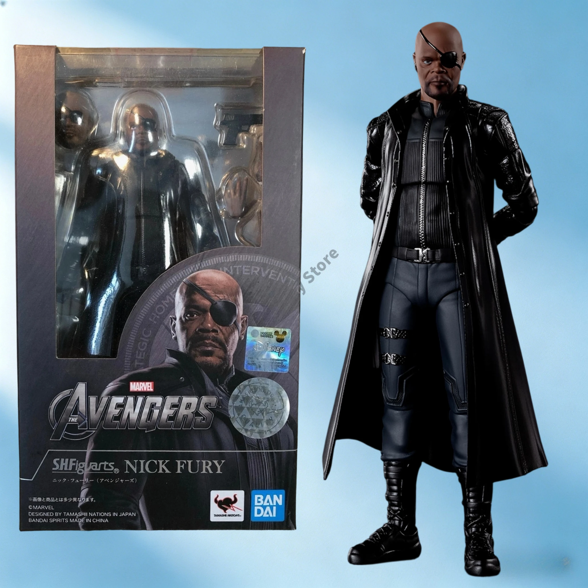 

Bandai Shf Avengers SHIELD Director Nick Fury Marvel Cinematic Universe 6-inch Model Movable Figure Toy Collection Gift