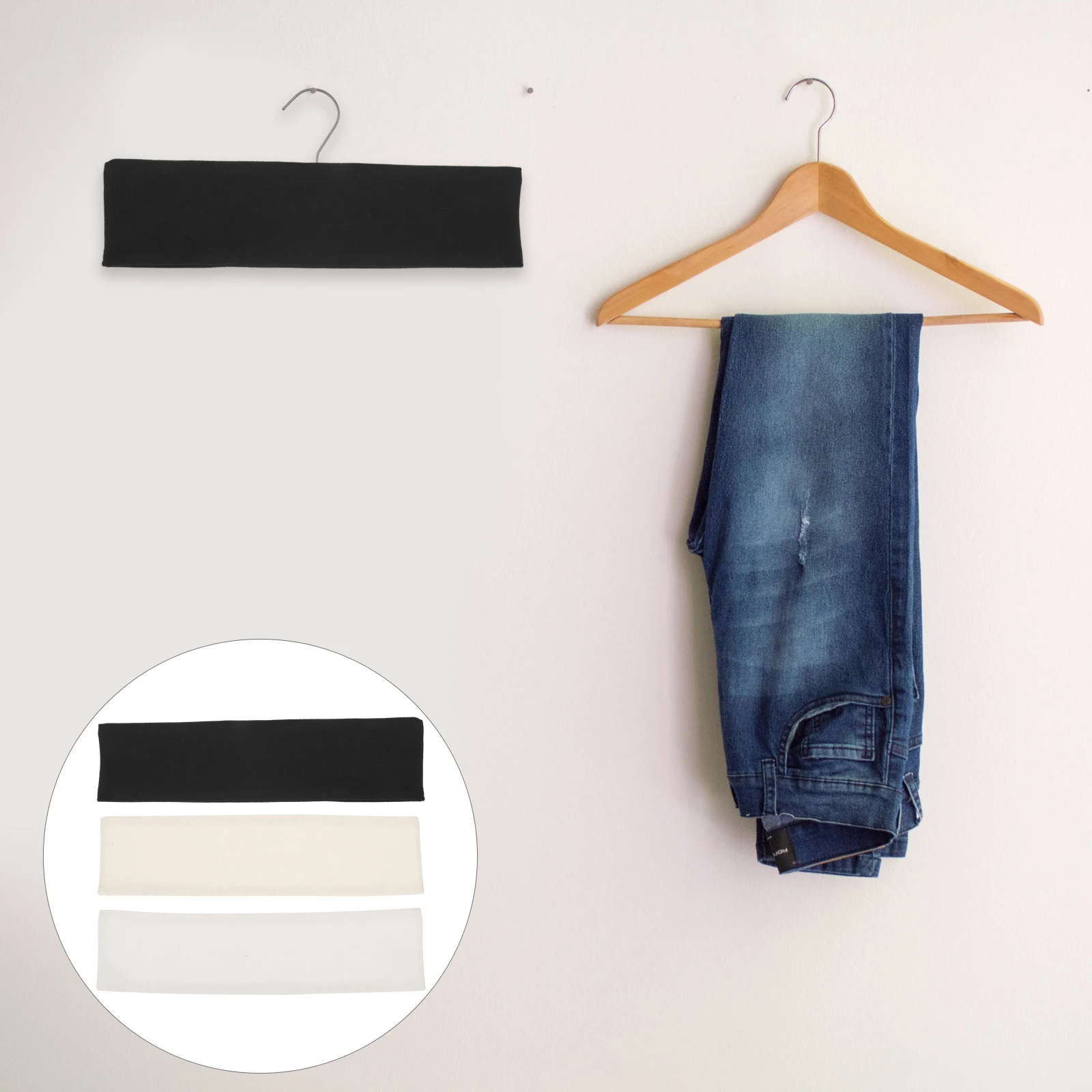 

3pcs Anti-Slip Clothes Hanger Cover Fabric Garment Protector Dustproof Non-Slip Hanger Guard For Pants Suit Rack Drying Home