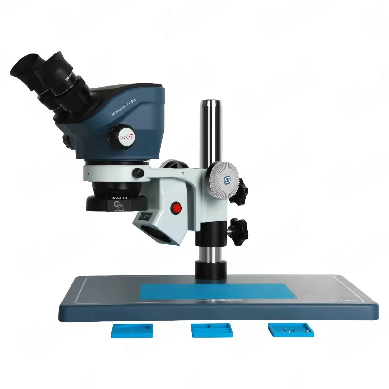 Kaisi TX-50S Microscopio For Pcb Bga Mobile Repair With144 LED Light 7-50X Microscopes