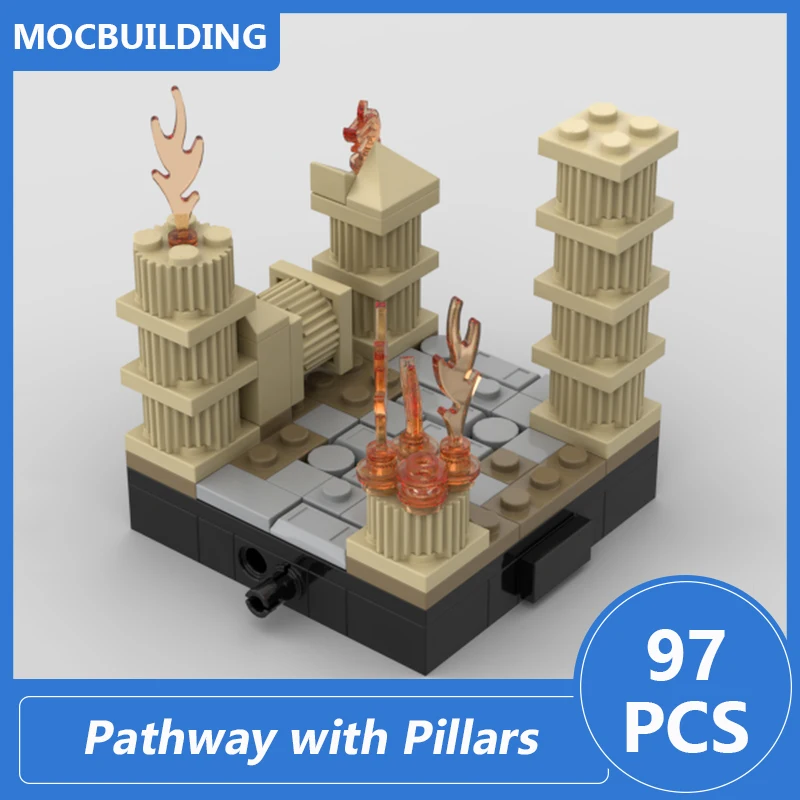 Pathway with Pillars Model Moc Modular Building Blocks Architecture Series Creative Display Collection Toys Xmas Gifts 97PCS