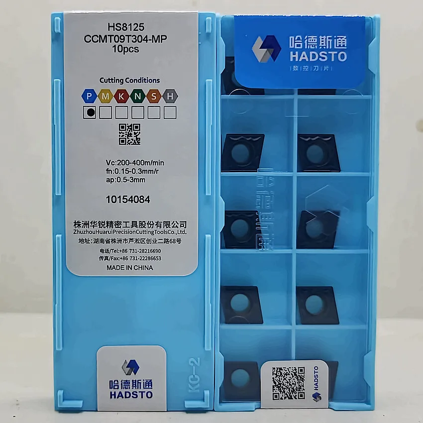 

CCMT09T304-MP HS8125 CCMT09T304 CCMT32.51 HADSTO Твердосплавные пластины с ЧПУ Двухцветное CVD-покрытие Токарные пластины для стали P15-P30