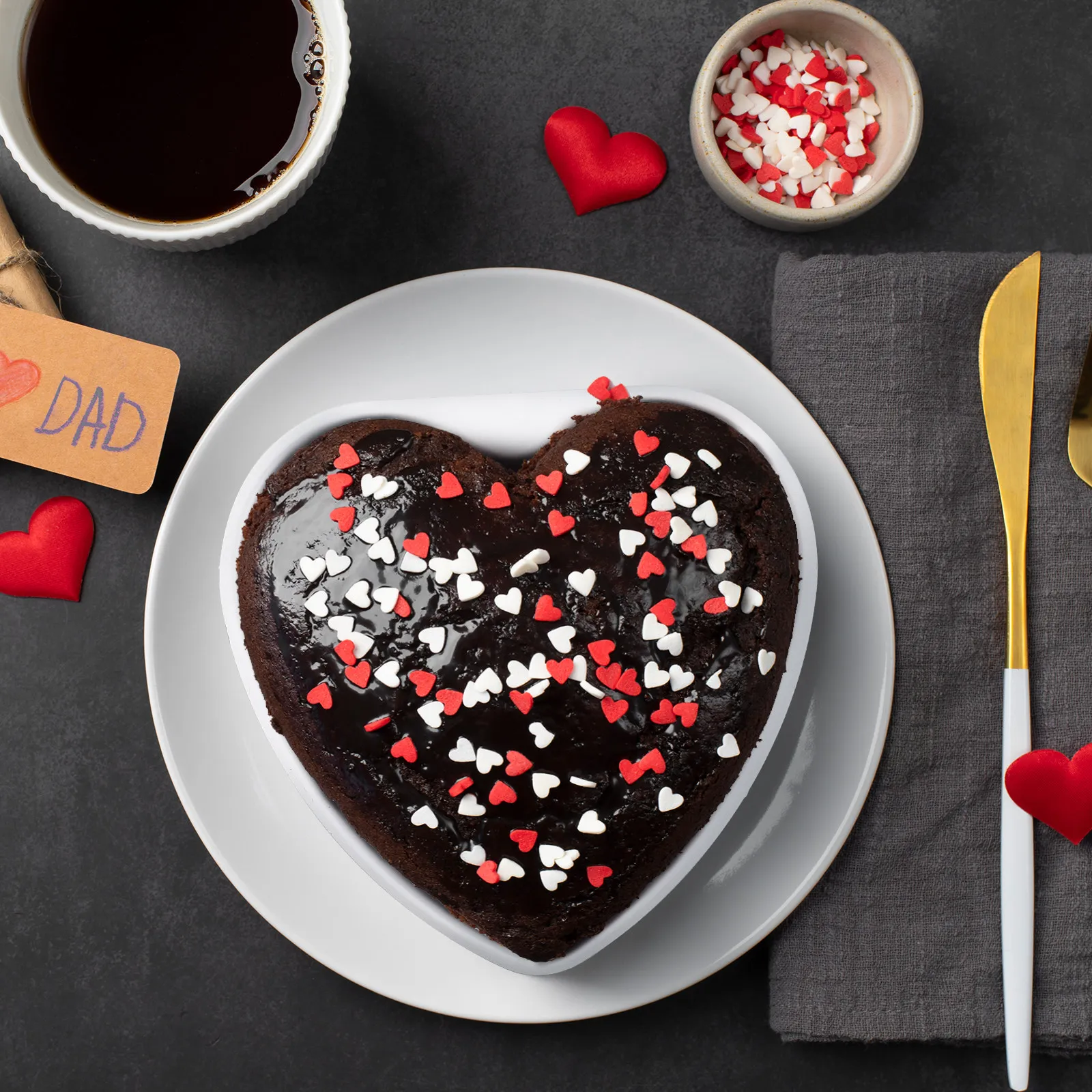 2 pcs Heart Shaped Cake Pans Aluminum Baking Molds Non-Stick For Birthday Valentine Wedding Celebration Heart Cake Pan Set