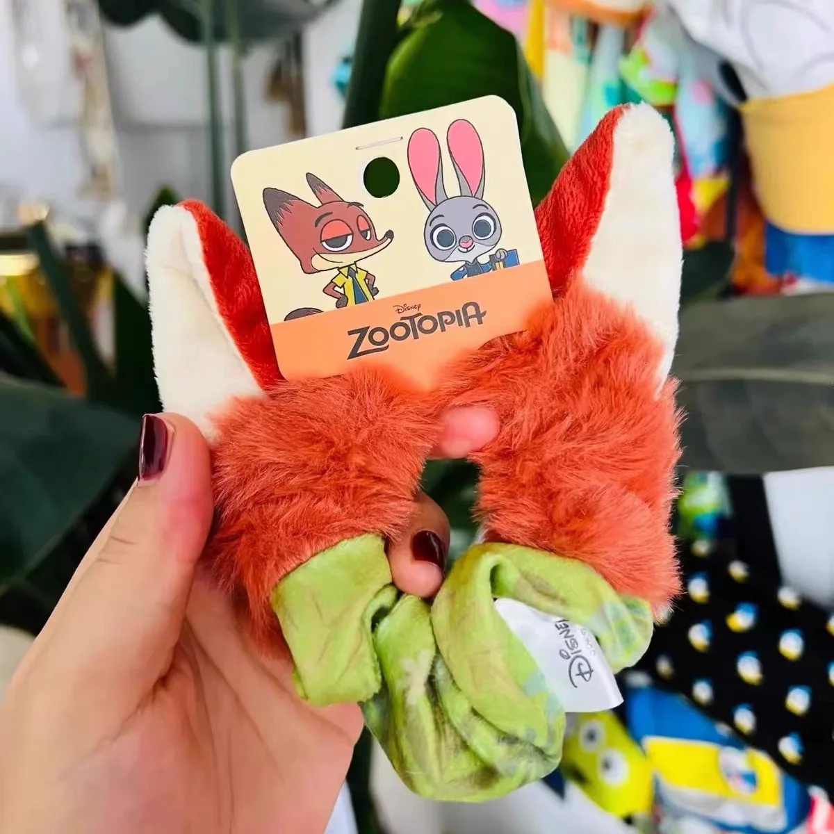 Miniso zootopia laço de cabelo de pelúcia judy menina outono acessórios para o cabelo borracha jóias estudante decoração chapelaria presente aniversário da menina