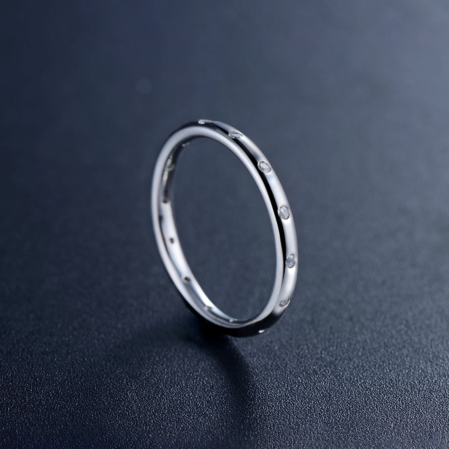 Modian 100% Real 925 Sterling silver Stackable Ring Clear Fashion Simple CZ Wedding For Women Genuine Classic Jewelry