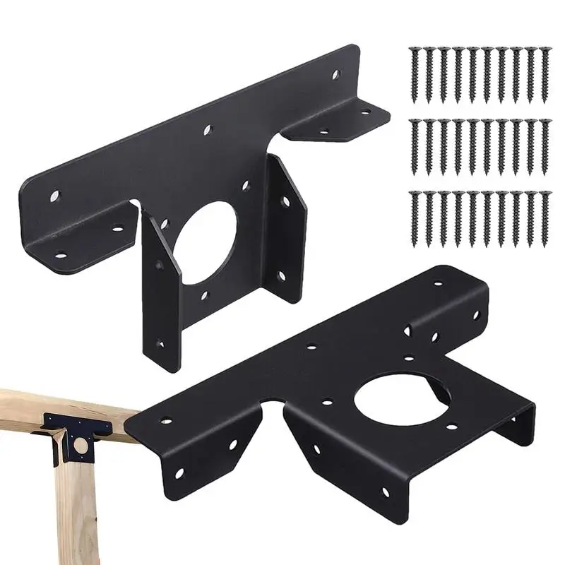 Adjustable Pergola Brackets 3-Way Extension T Brackets Adjustable Adjustable 2pcs Pergola Brackets For Outdoor Garden Structures