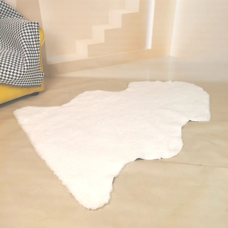 Short curly hair Whole sheepskin Wool carpet Household floor mat Fur all-in-one home casualpure color genuine leather